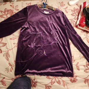 Adolfo Sport size Medium Velvet top. NWT